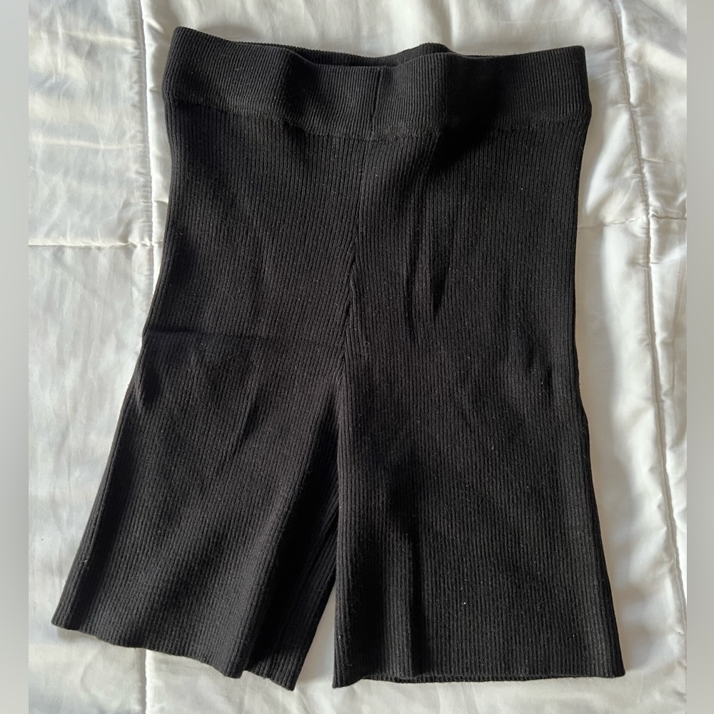Ribbed Knit Biker Short